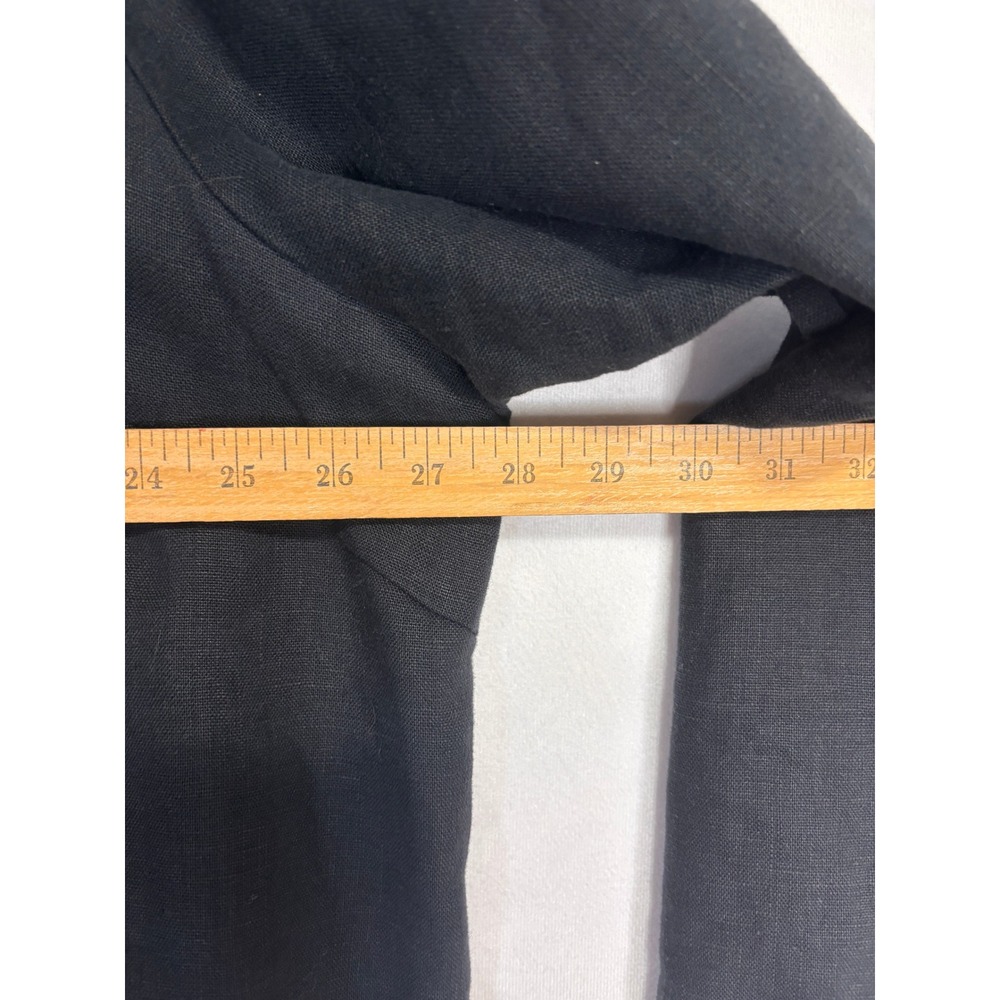 Silhouettes Linen Tunic Top Womens 24 Black Career Lagenlook Minimalist Classic - Picture 6 of 10